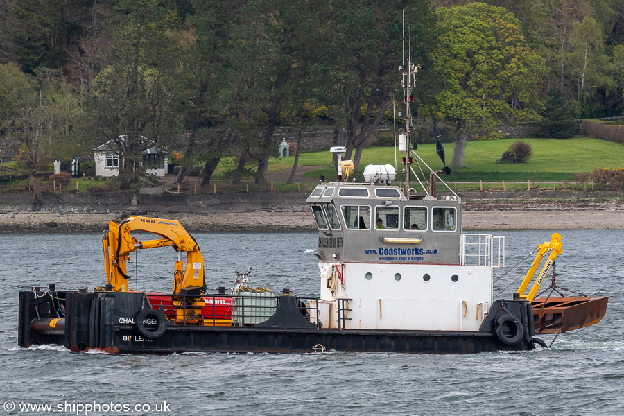 Photograph of the vessel  Challenger of Leith pictured in Holy Loch on 19th April 2025