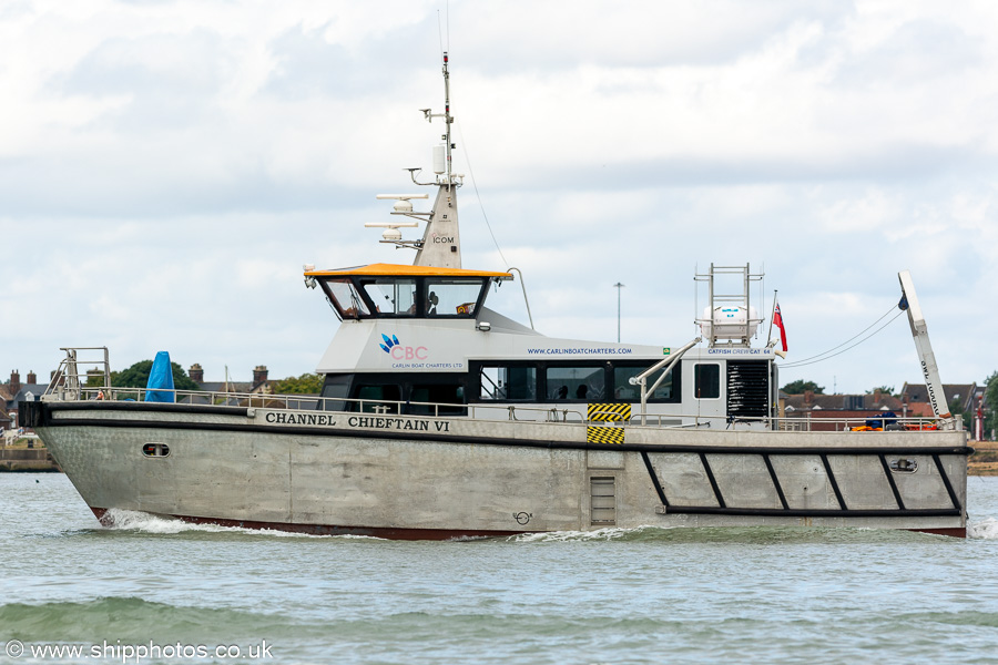 Photograph of the vessel  Channel Chieftain VI pictured passing Felixstowe on 16th August 2024