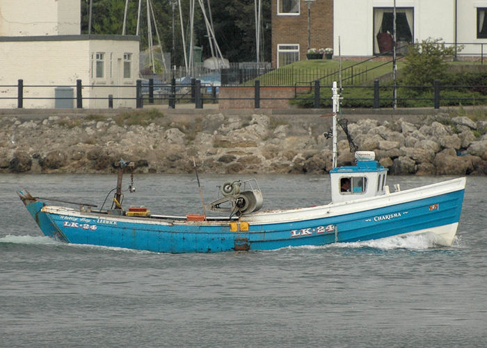 Photograph of the vessel fv Charisma pictured passing North Shields on 9th August 2010