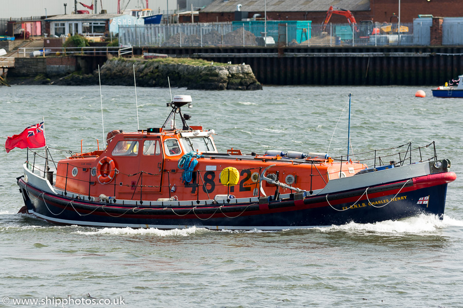 Photograph of the vessel RNLB Charles Henry pictured passing North Shields on 31st August 2019