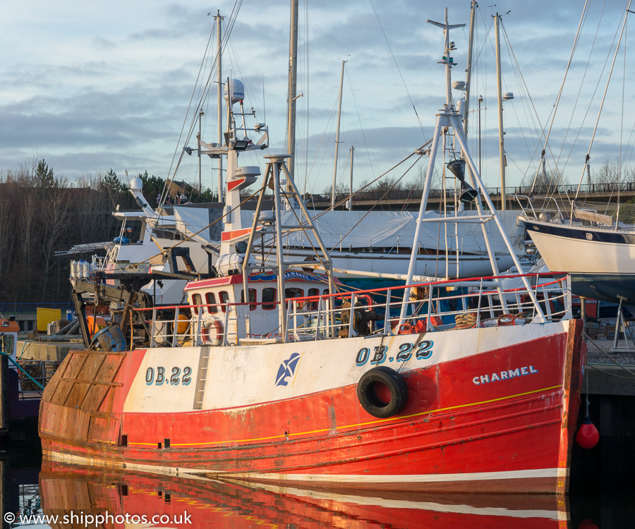 Photograph of the vessel fv Charmel pictured at Royal Quays, North Shields on 27th December 2016
