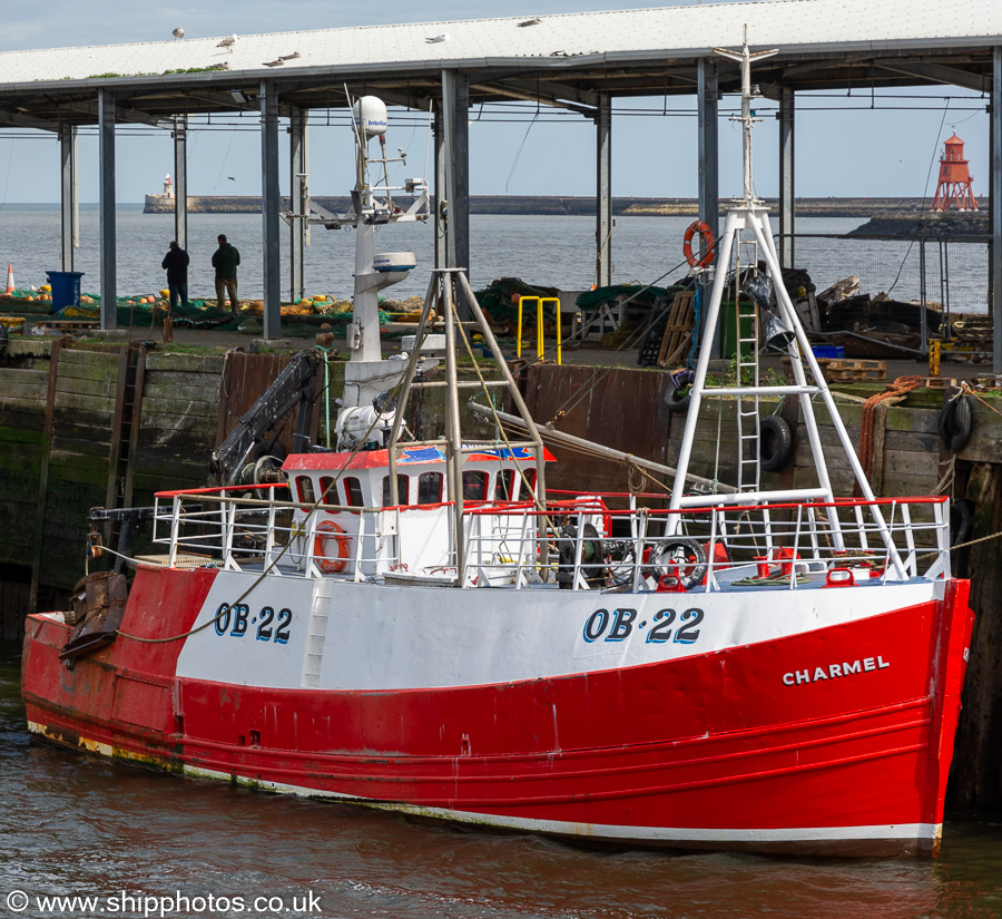 Photograph of the vessel fv Charmel pictured at the Fish Quay, North Shields on 13th August 2021