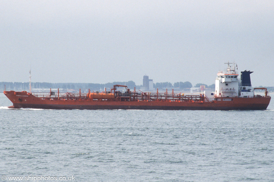 Photograph of the vessel  Chemical Sprinter pictured on the Westerschelde passing Vlissingen on 19th June 2002
