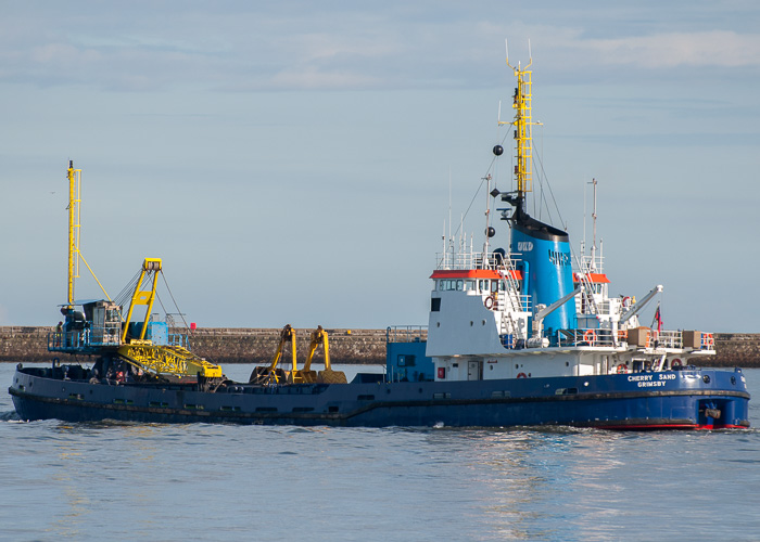 Photograph of the vessel  Cherry Sand pictured passing North Shields on 23rd August 2014