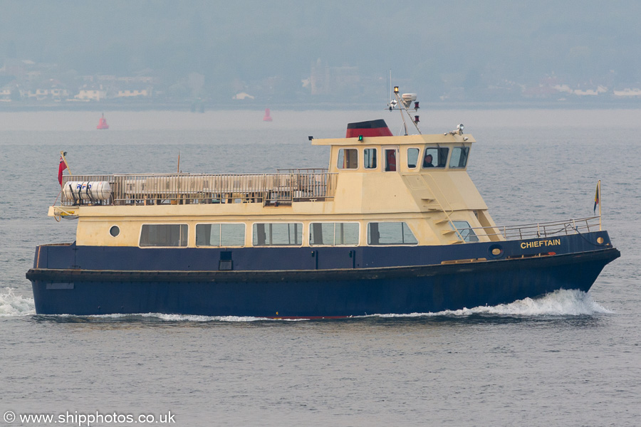 Photograph of the vessel  Chieftain pictured passing Greenock on 20th April 2019