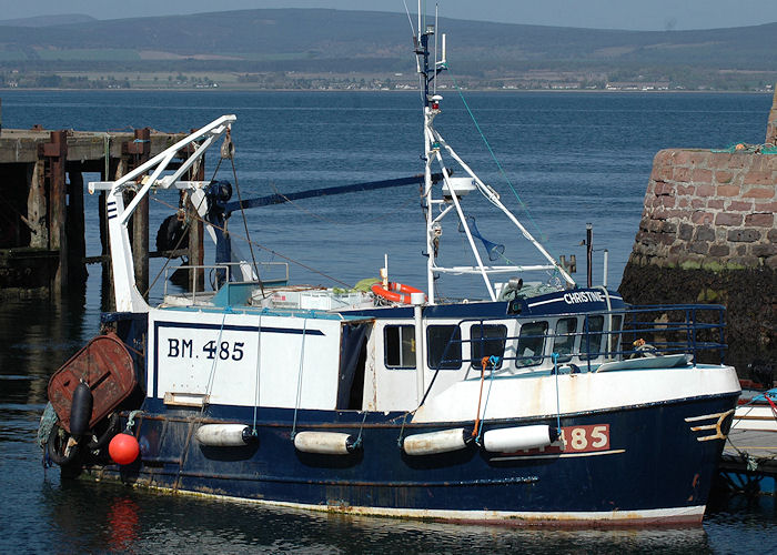 Photograph of the vessel fv Christinie pictured at Cromarty on 27th April 2011