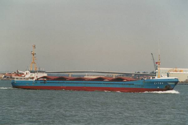 Photograph of the vessel  Citox pictured departing Southampton on 8th April 1997