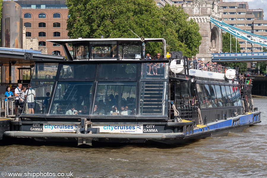 Photograph of the vessel  City Gamma pictured at Tower Pier on 20th July 2025