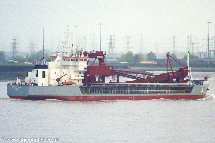 City of Cardiff pictured passing Gravesend on 2nd May 2003