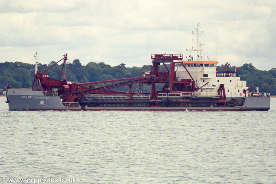 Photograph of the vessel  City of Chichester pictured arriving at Southampton on 13th June 2002