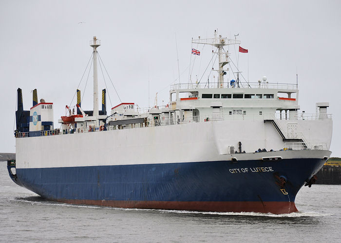 Photograph of the vessel  City of Lutece pictured passing North Shields on 4th June 2011