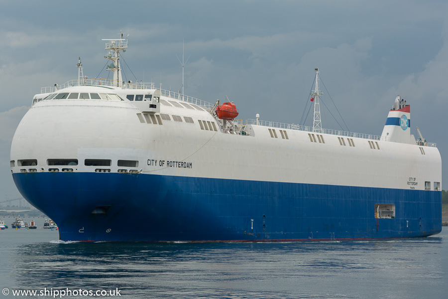 Photograph of the vessel  City of Rotterdam pictured passing North Shields on 27th May 2017