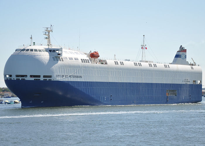 Photograph of the vessel  City of St. Petersburg pictured passing North Shields on 3rd June 2011