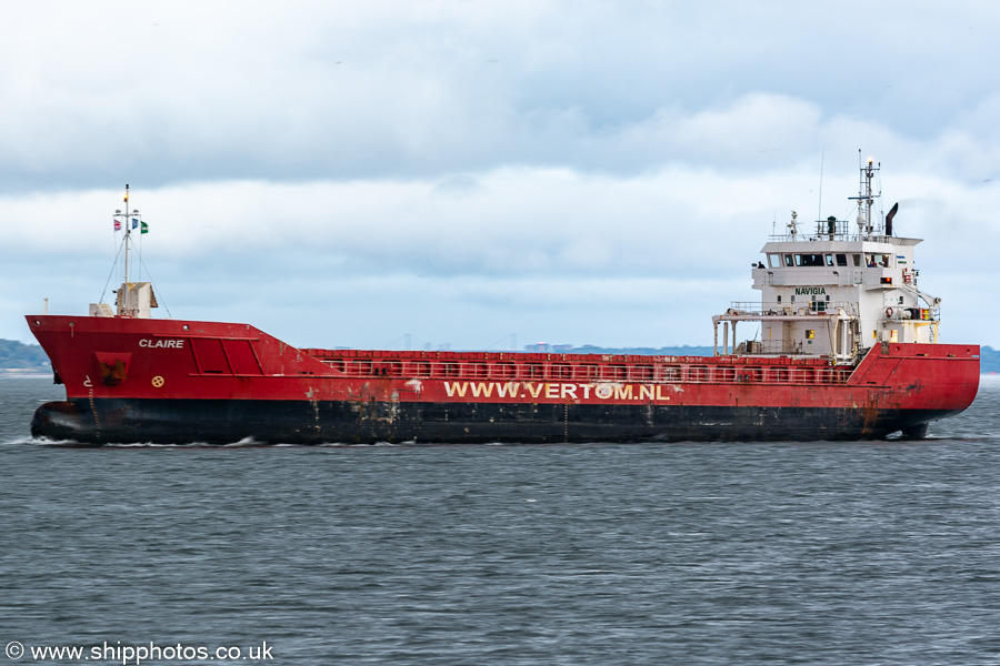 Photograph of the vessel  Claire pictured passing Greenock on 24th September 2021