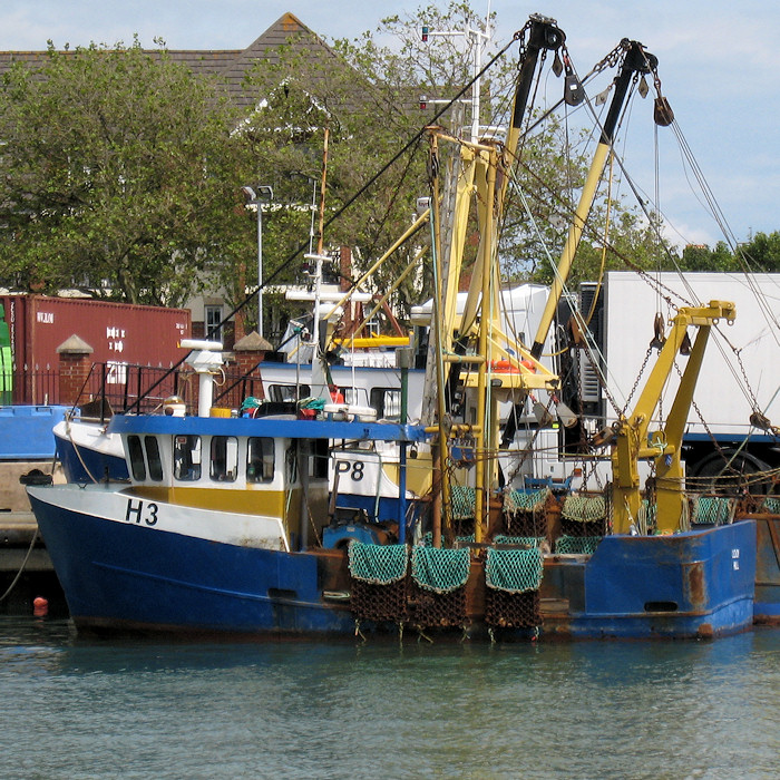 Photograph of the vessel fv Cloudy pictured in the Camber, Portsmouth on 21st July 2012