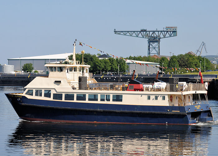Photograph of the vessel  Clyde Clipper pictured departing Victoria Harbour, Greenock on 19th July 2013