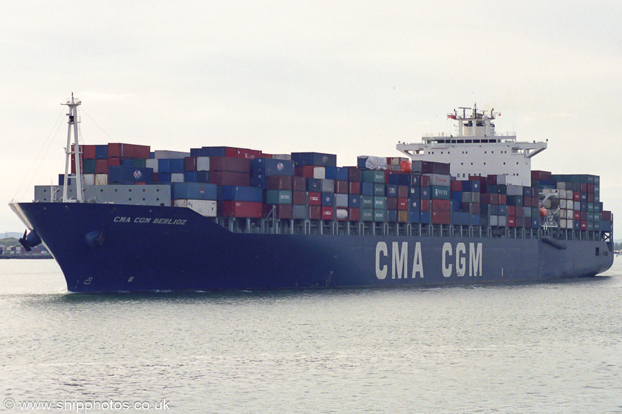 Photograph of the vessel  CMA CGM Berlioz pictured departing Southampton on 20th April 2002