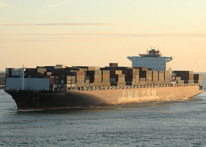 Photograph of the vessel  CMA CGM Don Giovanni pictured approaching Europoort on 21st June 2010