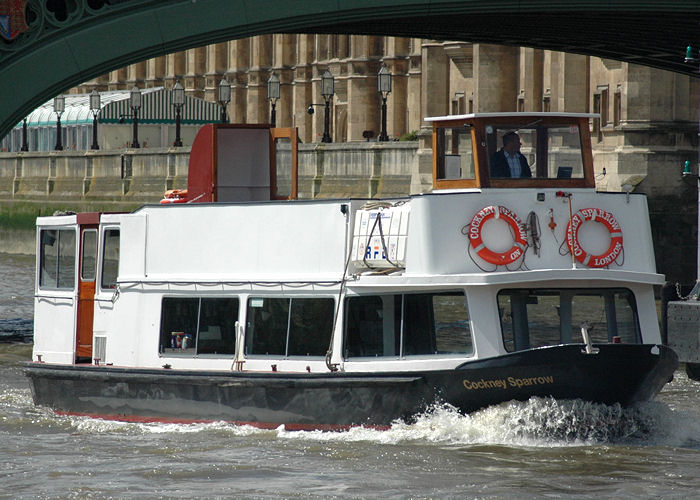 Photograph of the vessel  Cockney Sparrow pictured in London on 18th May 2008