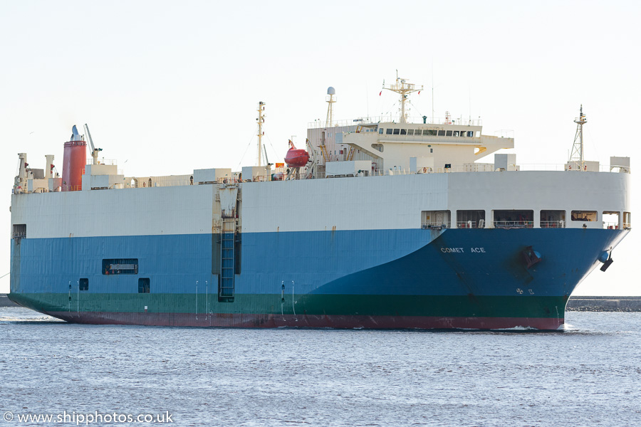 Photograph of the vessel  Comet Ace pictured passing North Shields on 5th September 2019