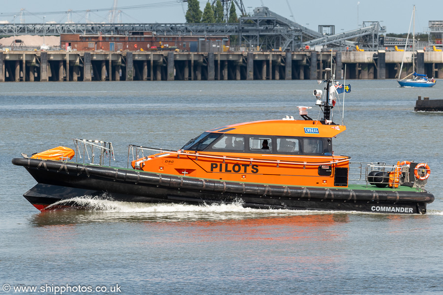 Photograph of the vessel pv Commander pictured at Gravesend on 18th July 2025