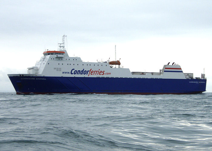 Photograph of the vessel  Commodore Goodwill pictured departing Jersey on 20th June 2008