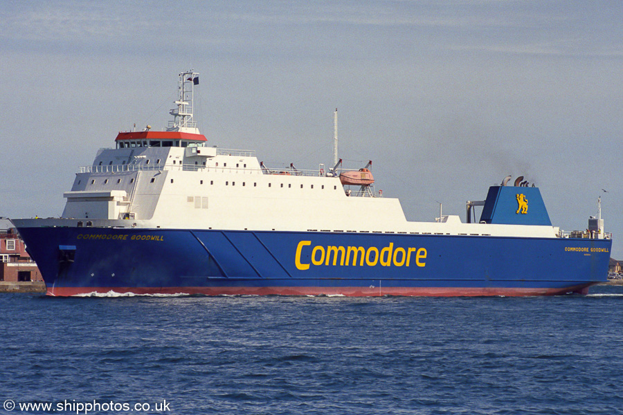 Photograph of the vessel  Commodore Goodwill pictured departing Jersey on 20th June 2008