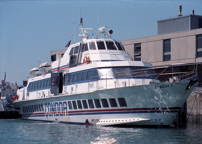 Photograph of the vessel  Condor 7 pictured at Weymouth on 6th August 1988
