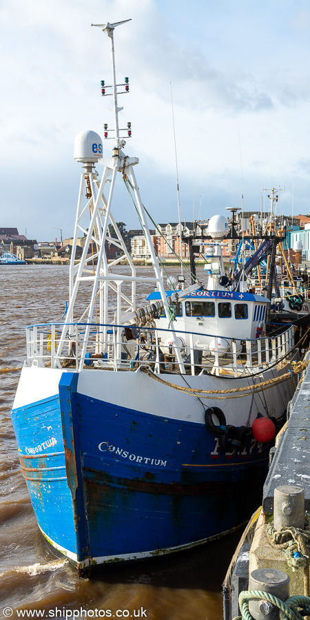 Photograph of the vessel fv Consortium pictured at the Fish Quay, North Shields on 22nd February 2020