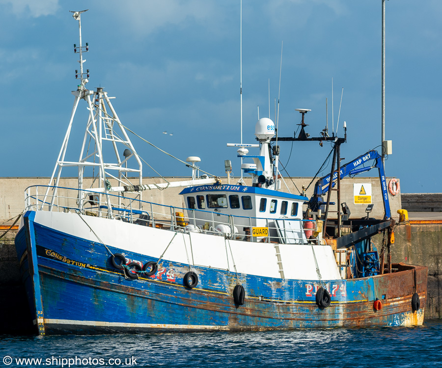 Photograph of the vessel fv Consortium pictured at Fraserburgh on 12th September 2024