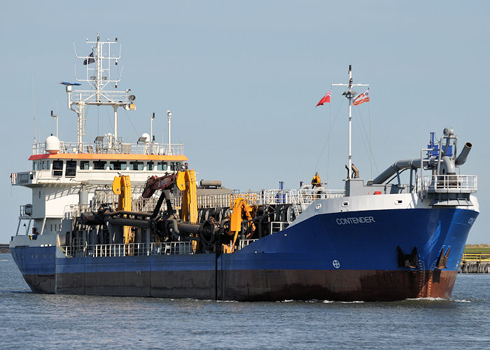 Photograph of the vessel  Contender pictured passing North Shields on 25th May 2013