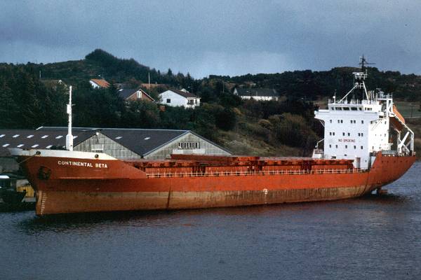 Photograph of the vessel  Continental Beta pictured in Haugesund on 26th October 1998