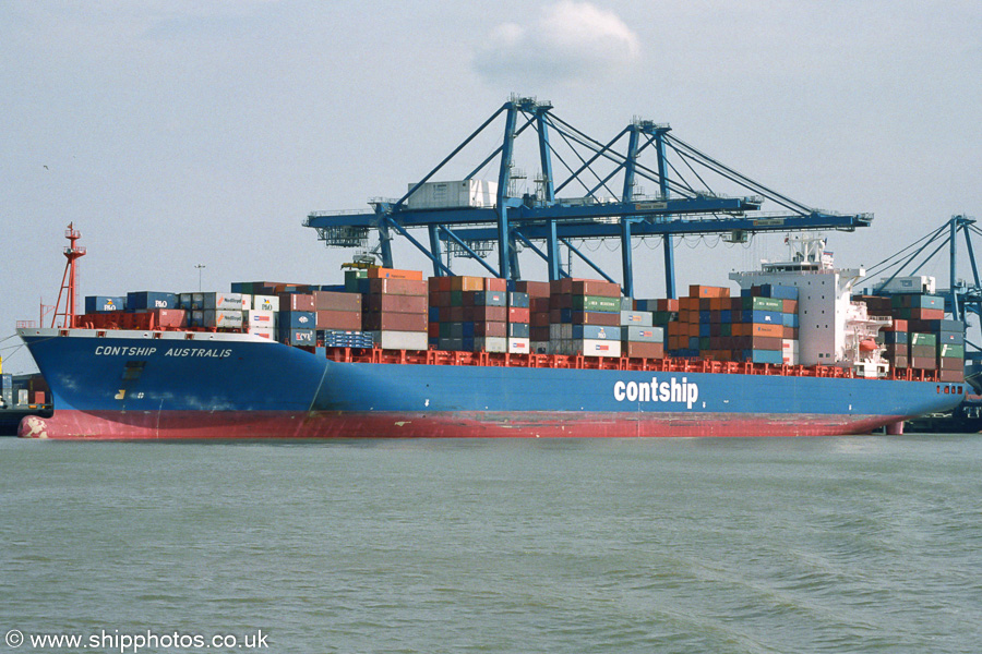  Contship Australis pictured at Northfleet Hope Terminal, Tilbury on 16th August 2003