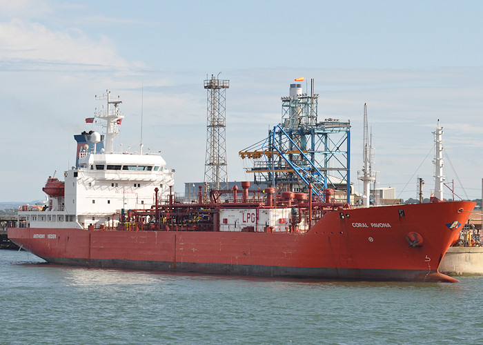 Photograph of the vessel  Coral Pavona pictured at Fawley on 6th August 2011