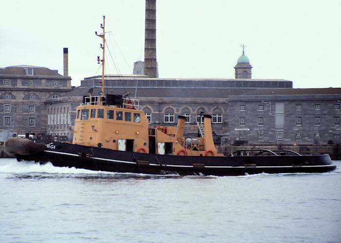 Photograph of the vessel RMAS Corgi pictured at Plymouth on 10th August 1988