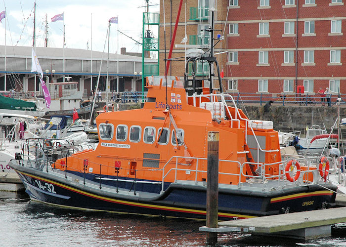 Photograph of the vessel RNLB Corinne Whiteley pictured at Hartlepool on 7th August 2010