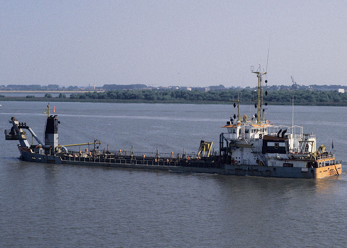 Photograph of the vessel  Coronaut pictured on the River Elbe on 21st August 1995