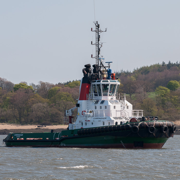 Photograph of the vessel  Corringham pictured at Hound Point on 20th April 2014