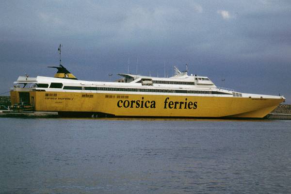 Photograph of the vessel  Corsica Express II pictured in Bastia on 4th September 1999