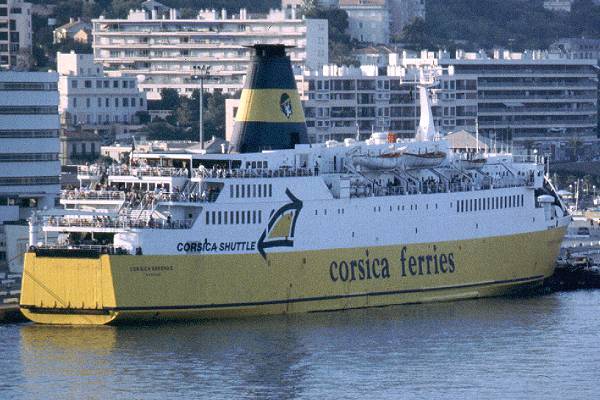 Photograph of the vessel  Corsica Serena II pictured in Bastia on 28th August 1999
