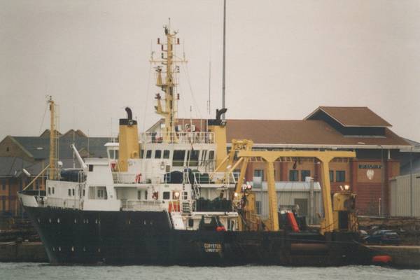 Photograph of the vessel rv Corystes pictured in Southampton on 10th February 1998