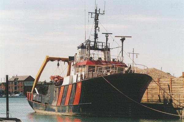 Photograph of the vessel  Covex Brilliant pictured laid up at Fareham on 7th May 2001