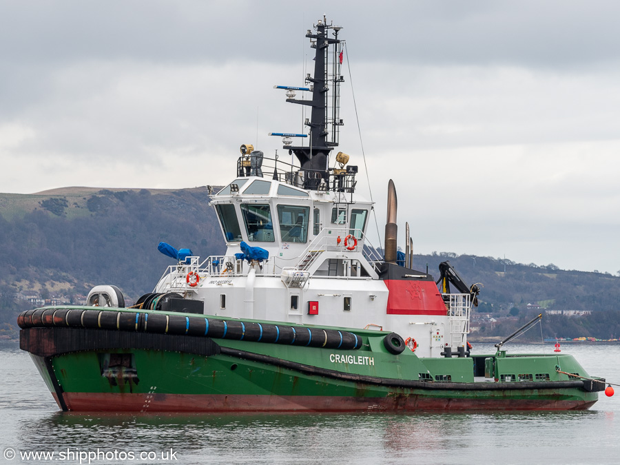 Photograph of the vessel  Craigleith pictured at Braefoot Bay on 16th March 2025