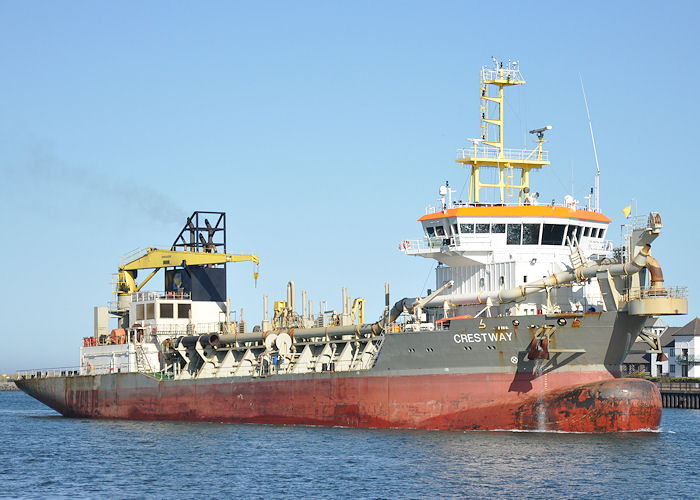 Photograph of the vessel  Crestway pictured passing North Shields on 3rd June 2011