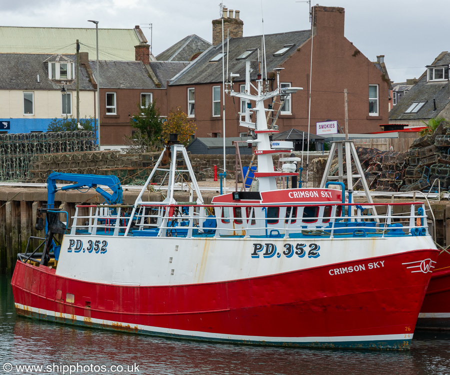 Photograph of the vessel fv Crimson Sky pictured at Arbroath on 9th September 2024