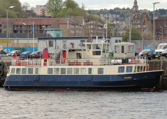 Photograph of the vessel  Cruiser pictured in Victoria Harbour, Greenock on 7th May 2010