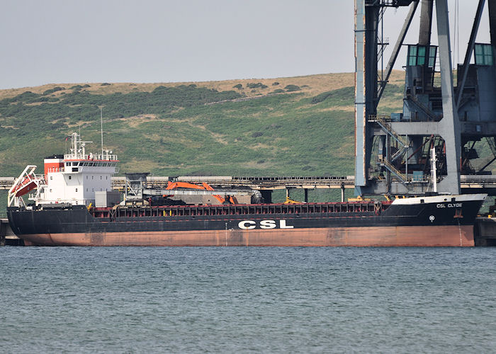 Photograph of the vessel  CSL Clyde pictured at Hunterston on 22nd July 2013