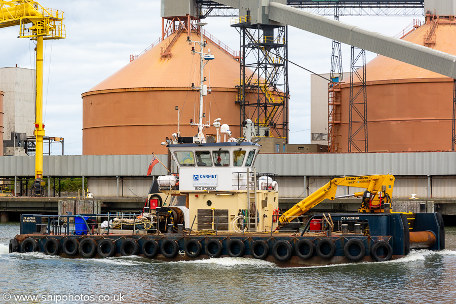 Photograph of the vessel  CT Vector pictured departing Blyth on 28th August 2023