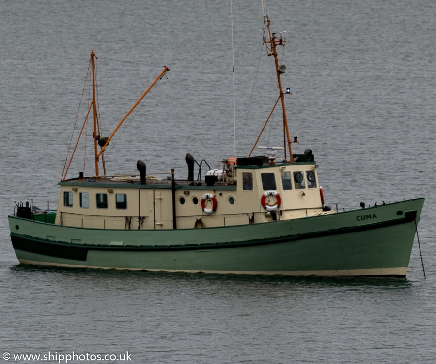 Photograph of the vessel  Cuma pictured at Castlebay on 15th May 2016