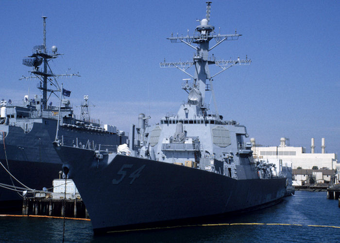 Photograph of the vessel USS Curtis Wilbur pictured at San Diego on 16th September 1994